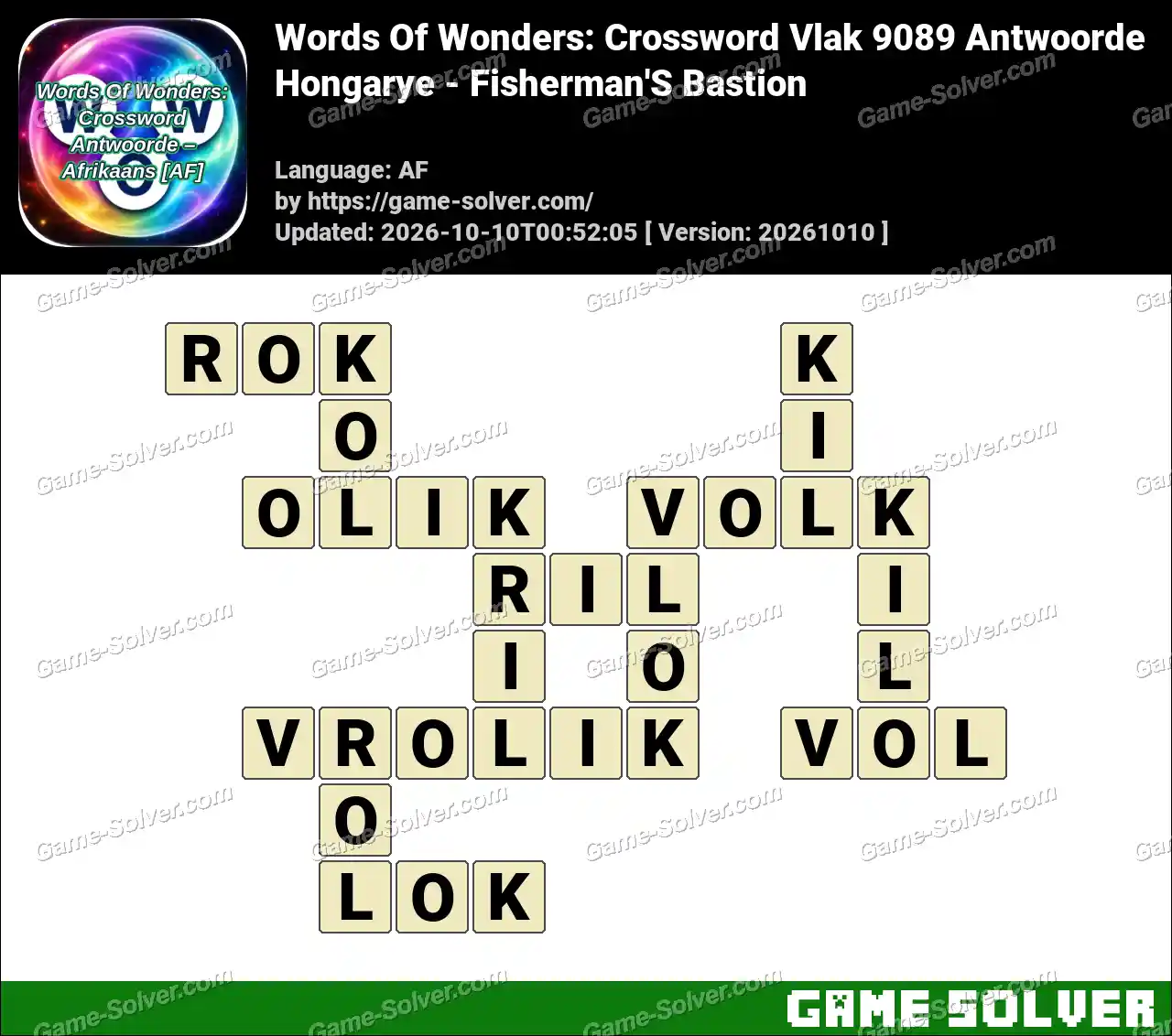 Words Of Wonders: Crossword Vlak 9089 Antwoorde – Hongarye – Fisherman’S Bastion